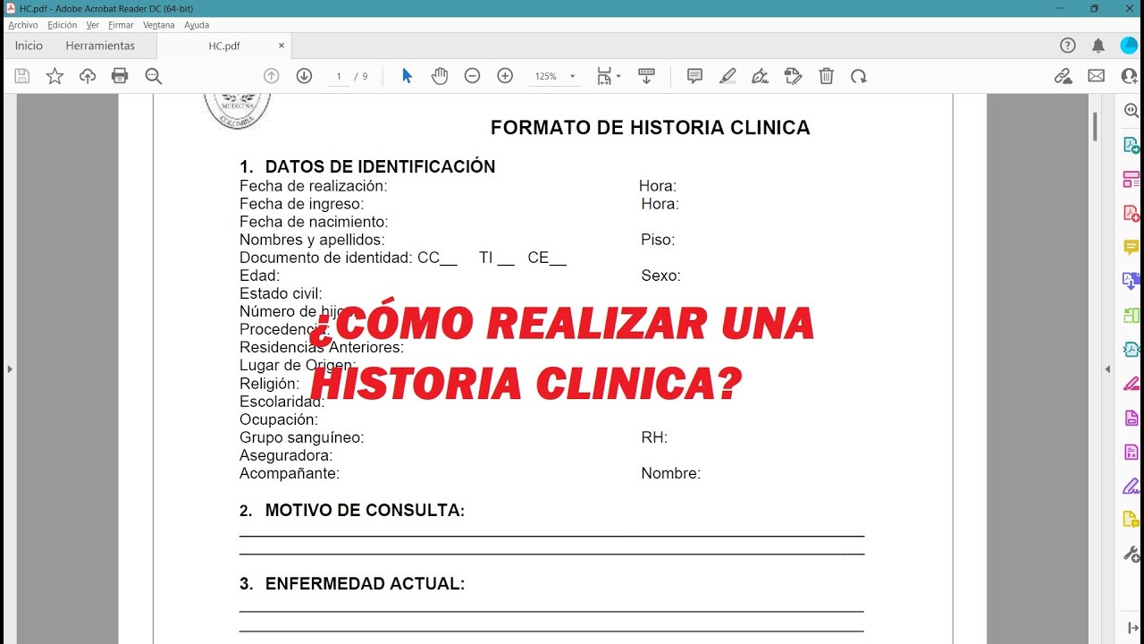 Ejemplo de historia clínica