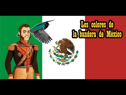 Colorea la historia de las banderas de México